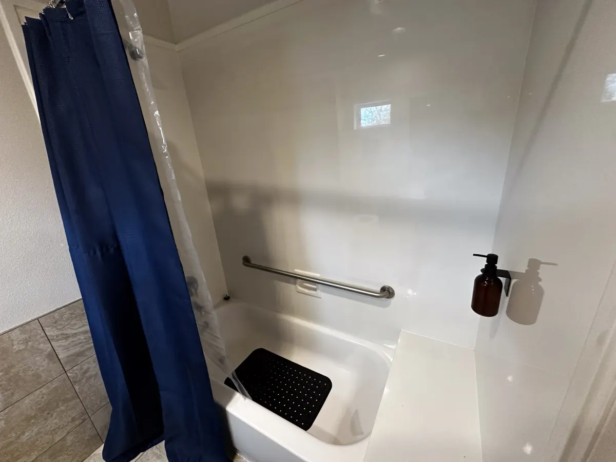A bathroom at the Briarwood detox center in Austin