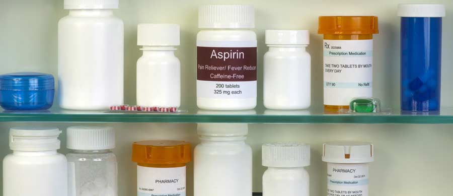prescription drugs on a shelf