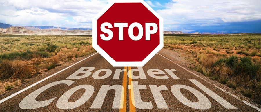 border stop sign