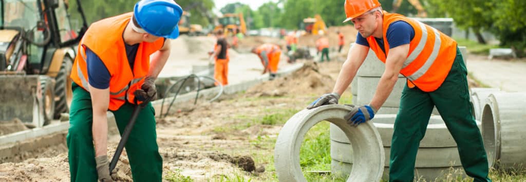 road workers on a project