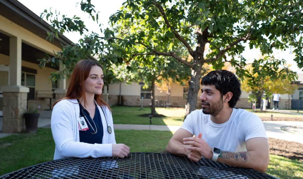 Doctor providing a confidential consultation for outpatient drug and alcohol detox in San Antonio at Briarwood Detox Center.