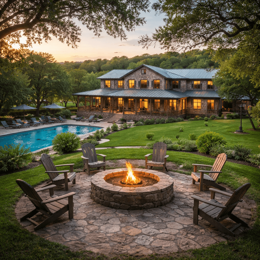 Alcohol detox center in Austin with peaceful outdoor space supporting safe alcohol withdrawal and recovery